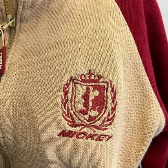 Vintage Disney Mickey Varsity Jacket Cozy Cotton Zipper Closure Embroidered - Picture 7 of 12